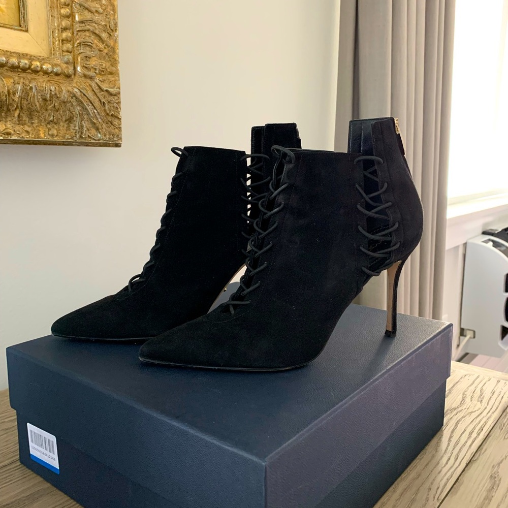 Sergio Rossi black suede boots